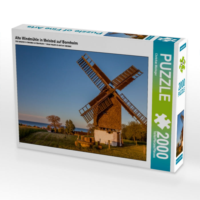 Alte Windmühle in Melsted auf Bornholm - CALVENDO Foto-Puzzle - calvendoverlag 39.99