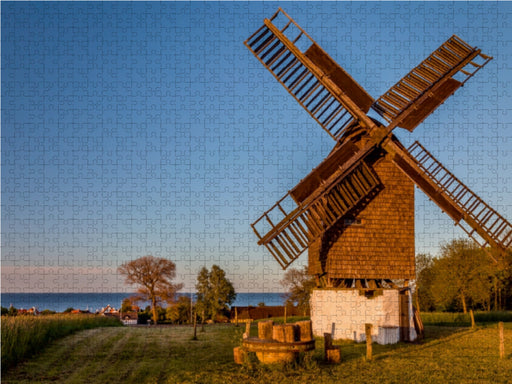 Alte Windmühle in Melsted auf Bornholm - CALVENDO Foto-Puzzle - calvendoverlag 39.99