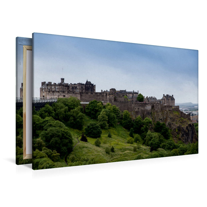 Premium Textil-Leinwand Premium Textil-Leinwand 120 cm x 80 cm quer Edinburgh Castle