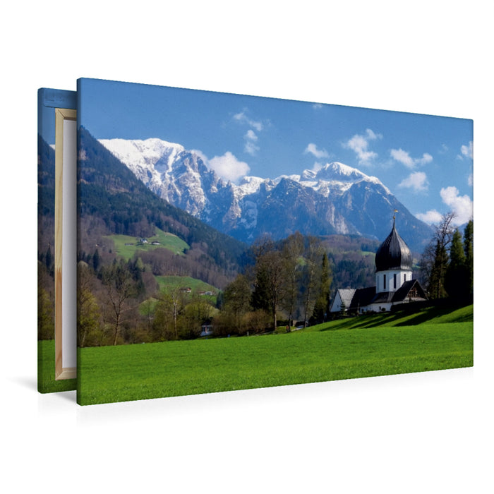 Premium Textil-Leinwand Premium Textil-Leinwand 120 cm x 80 cm quer Ein Motiv aus dem Kalender Wandern am Königssee