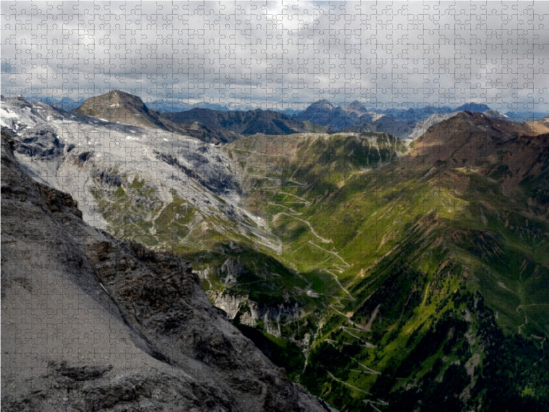 Paßstraße Stilfser Joch (2.758 m) - CALVENDO Foto-Puzzle - calvendoverlag 39.99