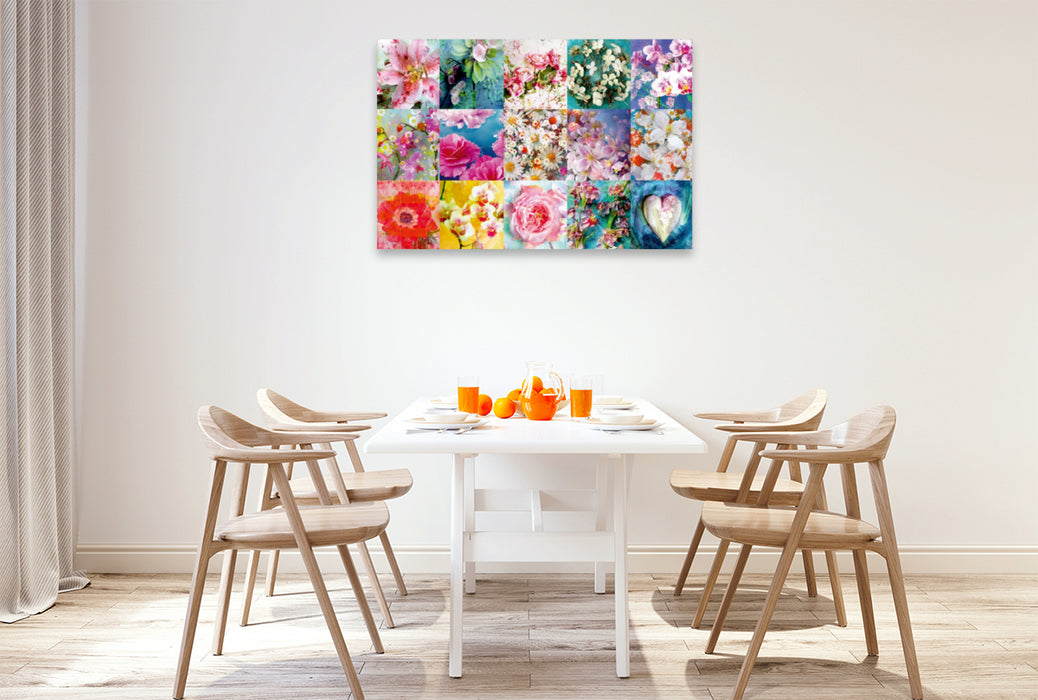 Premium Textil-Leinwand Premium Textil-Leinwand 120 cm x 80 cm quer Ein Bild aus dem Kalender Leidenschaftliche Blumen