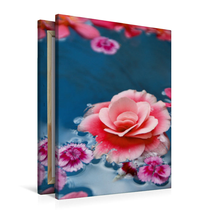 Premium Textil-Leinwand Premium Textil-Leinwand 60 cm x 90 cm hoch Wasserblüten Begonia