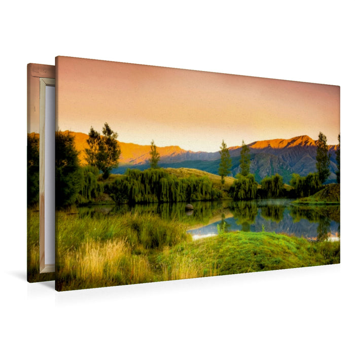 Premium Textil-Leinwand Premium Textil-Leinwand 120 cm x 80 cm quer Ein Motiv aus dem Kalender Neuseeland. Traumhafte Naturlandschaften