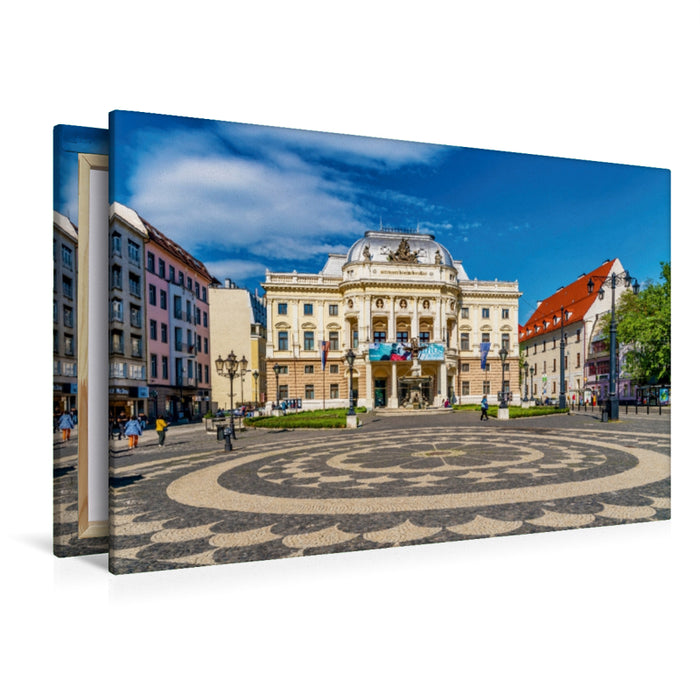 Premium Textil-Leinwand Premium Textil-Leinwand 120 cm x 80 cm quer Altes Nationaltheater Bratislava