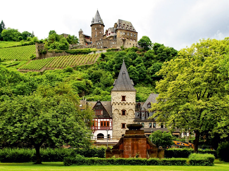 Blick auf die Burg Stahleck in Bacharach am Mittelrhein - CALVENDO Foto-Puzzle - calvendoverlag 29.99