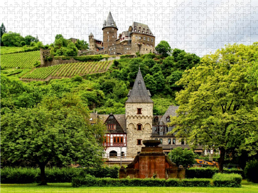 Blick auf die Burg Stahleck in Bacharach am Mittelrhein - CALVENDO Foto-Puzzle - calvendoverlag 29.99