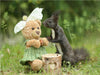 Eichhörnchen mit Freund Teddy - CALVENDO Foto-Puzzle - calvendoverlag 29.99