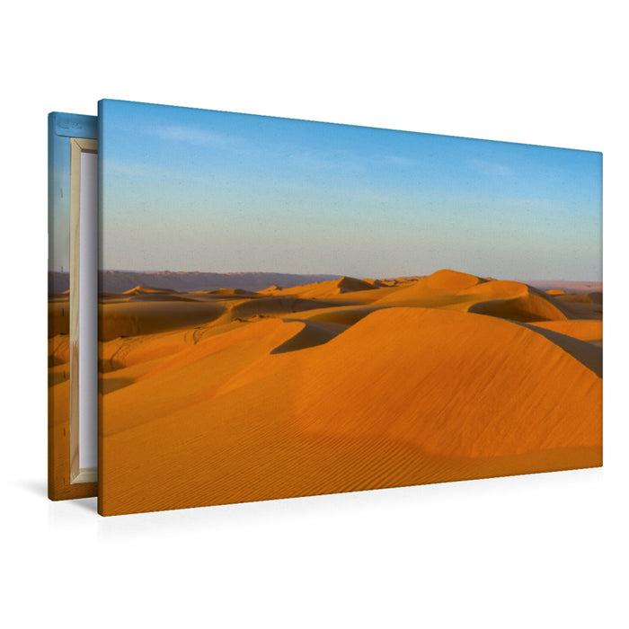 Premium Textil-Leinwand Premium Textil-Leinwand 120 cm x 80 cm quer Eine faszinierende Expedition in die Wüste von Oman im Südosten der Arabischen Halbinsel