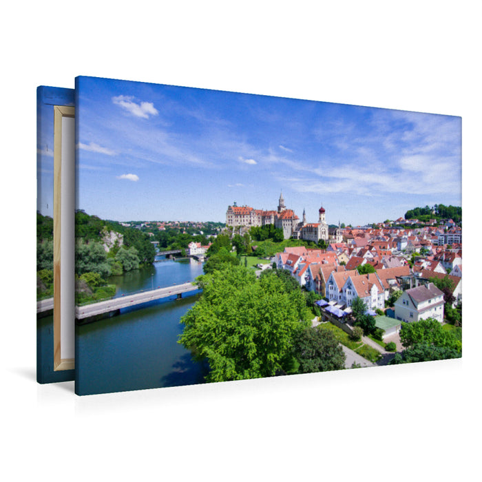 Premium Textil-Leinwand Premium Textil-Leinwand 120 cm x 80 cm quer Ein Motiv aus dem Kalender Ausblicke - Baden-Württemberg von Oben