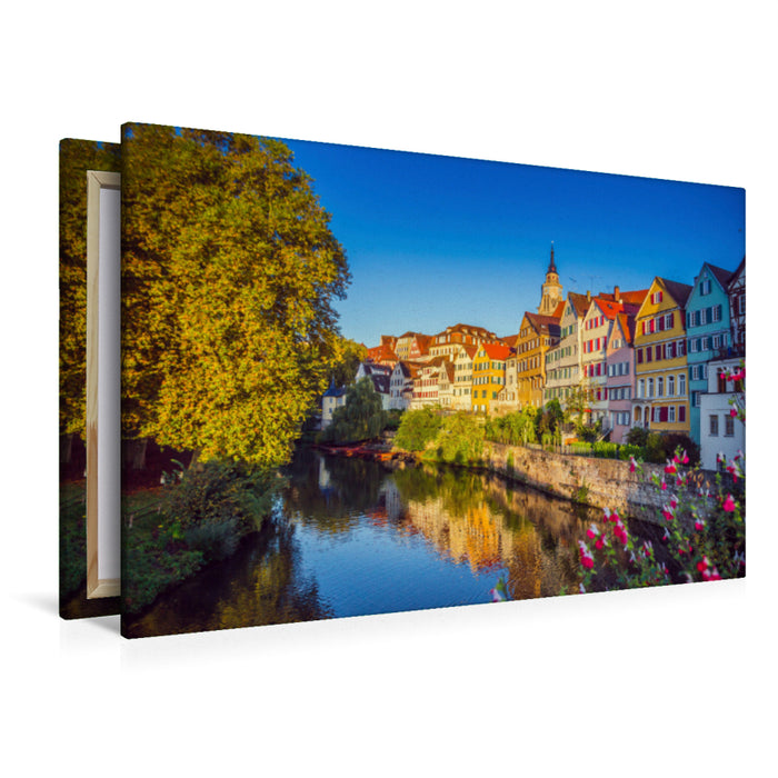 Premium textile canvas Premium textile canvas 120 cm x 80 cm landscape Tübingen - Old Town on the Neckar 