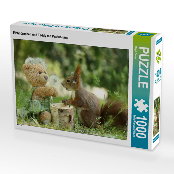 Eichhörnchen und Teddy mit Pusteblume - CALVENDO Foto-Puzzle - calvendoverlag 29.99