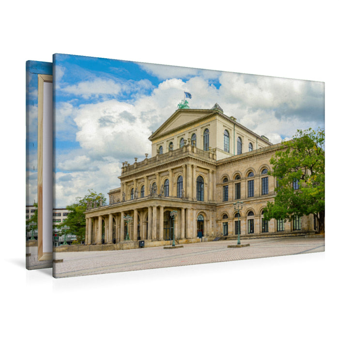 Premium textile canvas Premium textile canvas 120 cm x 80 cm across A motif from the Hanover city views calendar 