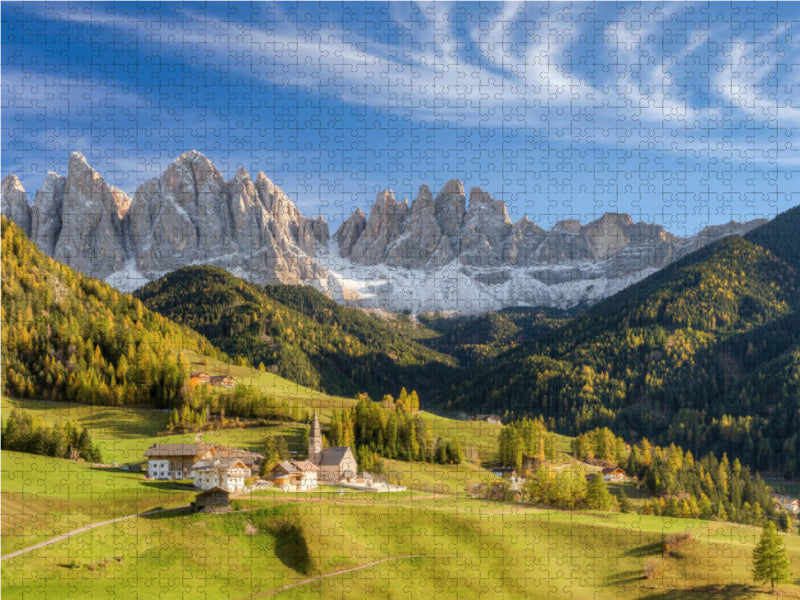 St. Magdalena im Villnösstal in Südtirol - CALVENDO Foto-Puzzle - calvendoverlag 29.99