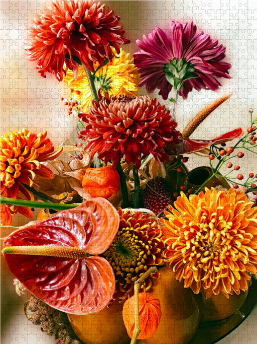 Bouquet Chrysanthemen - CALVENDO Foto-Puzzle - calvendoverlag 29.99