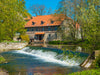 Wassermühle und Wehr an der Ilm, älteste Mühle in Thüringen, Taubach bei Weimar - CALVENDO Foto-Puzzle - calvendoverlag 29.99