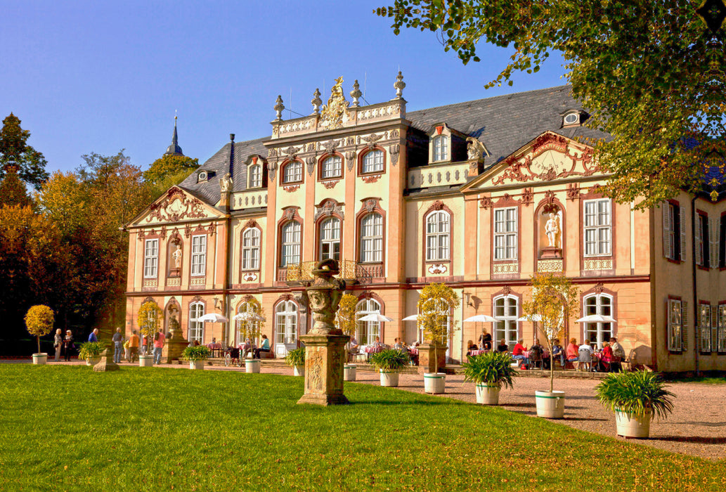 Toile textile haut de gamme Toile textile haut de gamme 120 cm x 80 cm paysage Le château baroque de Molsdorf près d'Erfurt 