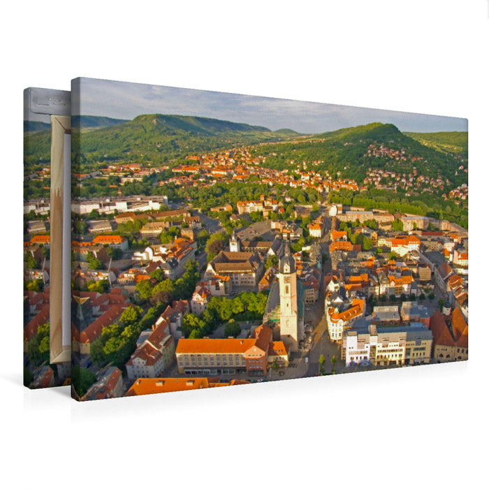Premium Textil-Leinwand Premium Textil-Leinwand 75 cm x 50 cm quer Blick auf den Stadtkern von Jena