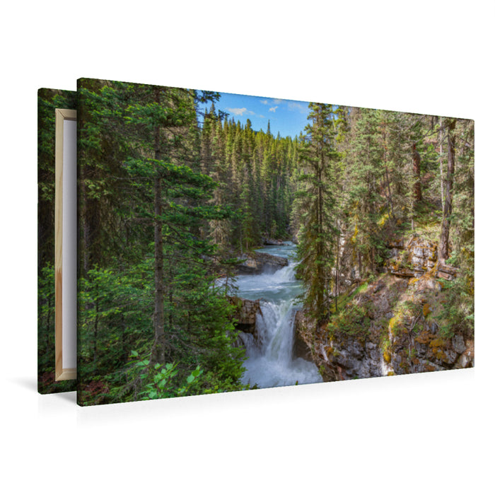 Premium textile canvas Premium textile canvas 120 cm x 80 cm across Johnston Canyon 