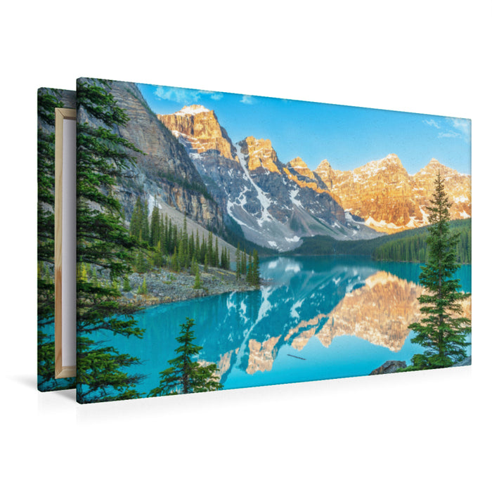 Premium Textil-Leinwand Premium Textil-Leinwand 120 cm x 80 cm quer Moraine Lake