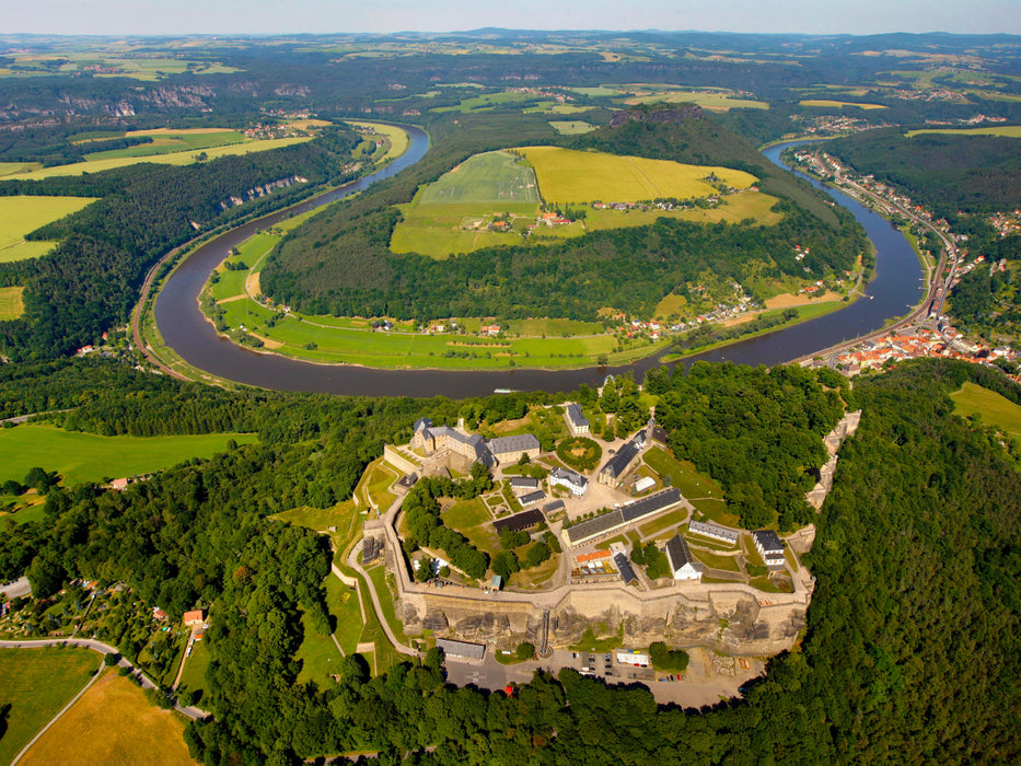 Luftbildd Festung Königstein, Elbsandsteingebirge, Sachsen - CALVENDO Foto-Puzzle - calvendoverlag 29.99