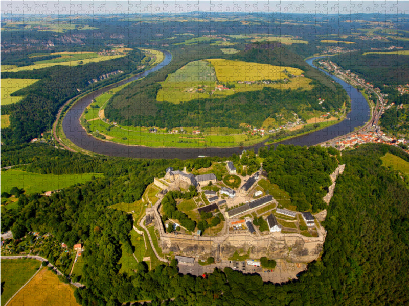 Luftbildd Festung Königstein, Elbsandsteingebirge, Sachsen - CALVENDO Foto-Puzzle - calvendoverlag 29.99