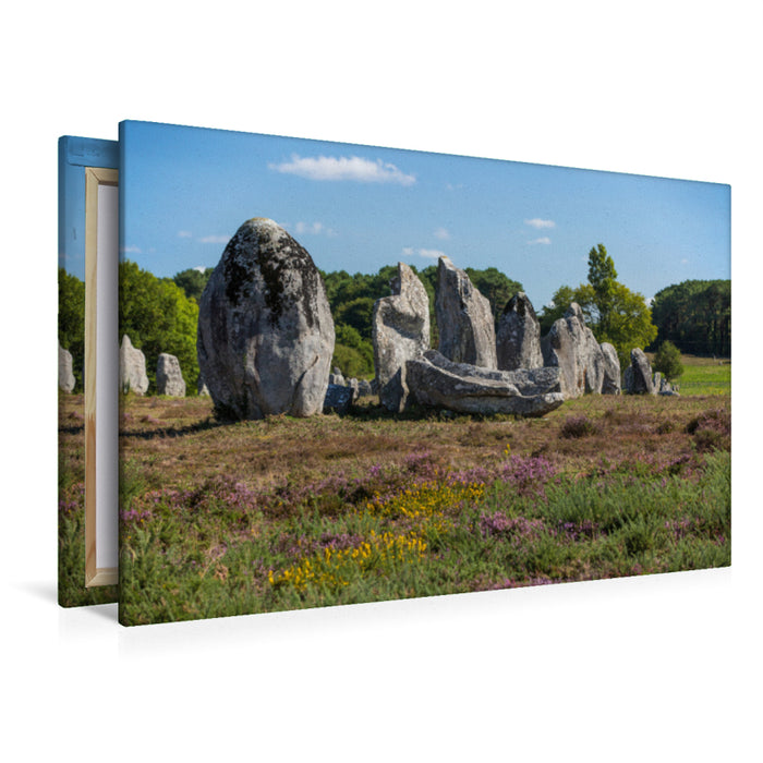 Premium textile canvas Premium textile canvas 120 cm x 80 cm landscape Alignement de Kermario, Carnac 