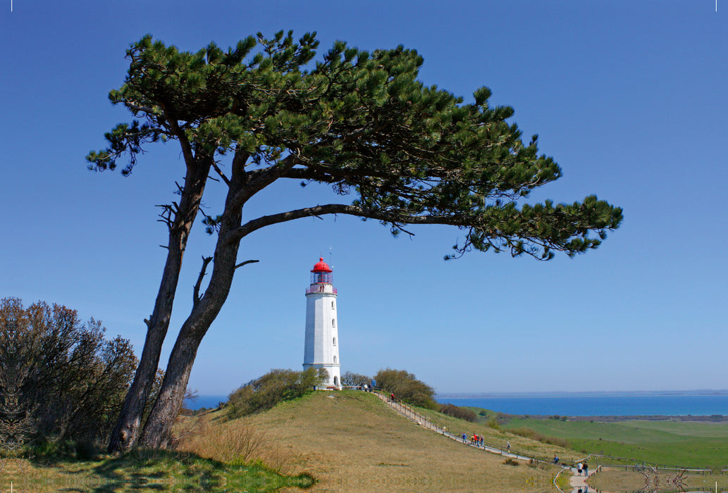 Premium textile canvas Premium textile canvas 120 cm x 80 cm landscape Lighthouse, Hiddensee Island 