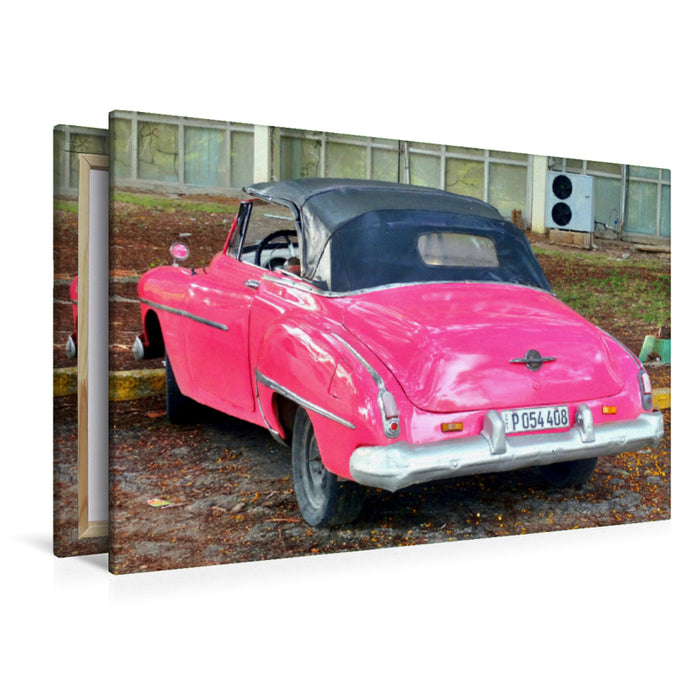 Premium textile canvas Premium textile canvas 120 cm x 80 cm landscape Oldsmobile Convertible Coupé in Cuba 