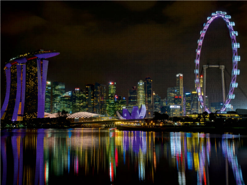 Die Einzigartige Singapur Skyline - CALVENDO Foto-Puzzle - calvendoverlag 39.99