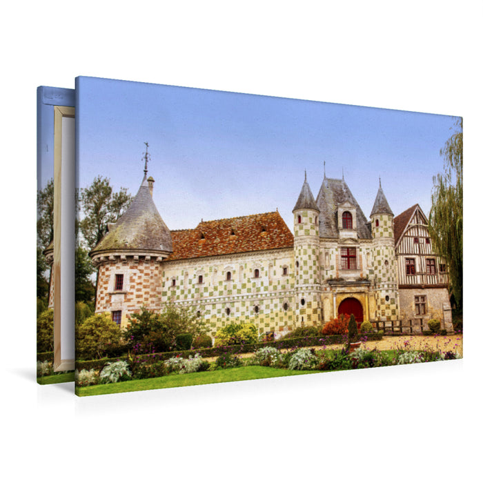 Premium Textil-Leinwand Premium Textil-Leinwand 120 cm x 80 cm quer Das Château de Saint-Germain-de-Livet