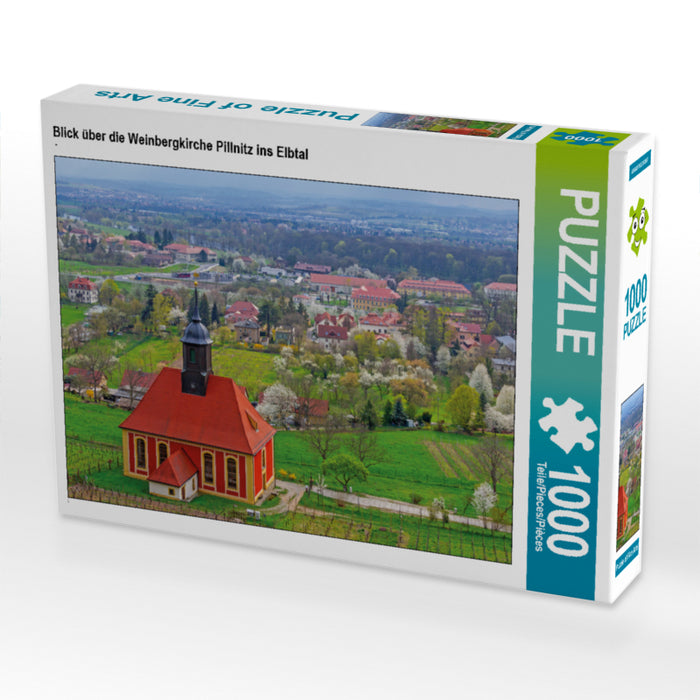 Blick über die Weinbergkirche Pillnitz ins Elbtal - CALVENDO Foto-Puzzle - calvendoverlag 35.99