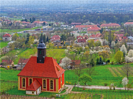 Blick über die Weinbergkirche Pillnitz ins Elbtal - CALVENDO Foto-Puzzle - calvendoverlag 35.99