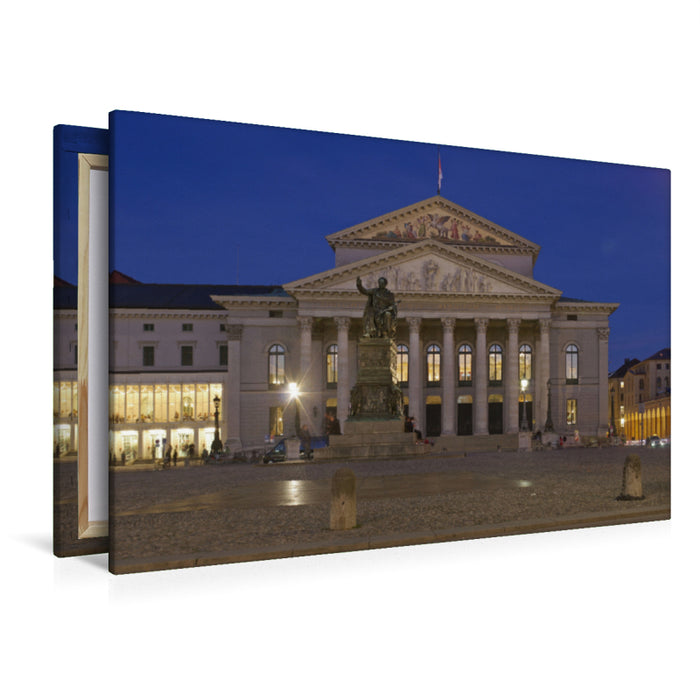 Premium Textil-Leinwand Premium Textil-Leinwand 120 cm x 80 cm quer Nationaltheater München