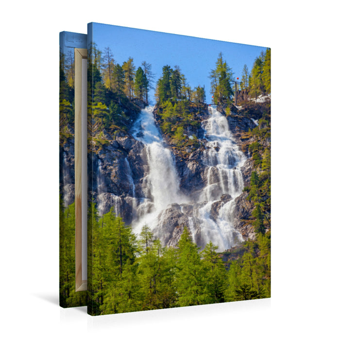 Premium Textil-Leinwand Premium Textil-Leinwand 60 cm x 90 cm hoch Ein Motiv aus dem Kalender Schöner Wasserfall