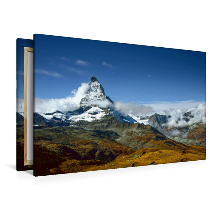 Premium Textil-Leinwand Premium Textil-Leinwand 120 cm x 80 cm quer Matterhorn