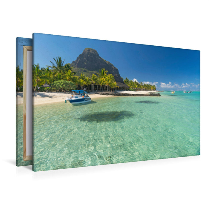 Premium Textil-Leinwand Premium Textil-Leinwand 120 cm x 80 cm quer Le Morne, Mauritius