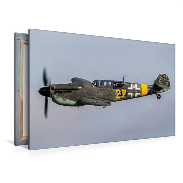 Premium Textil-Leinwand Premium Textil-Leinwand 120 cm x 80 cm quer Messerschmitt Bf 109 G-12, Hangar 10 Collection