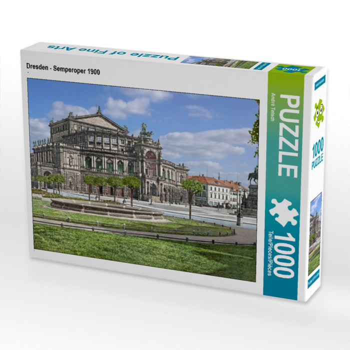 Dresden - Semperoper 1900 - CALVENDO Foto-Puzzle - calvendoverlag 29.99
