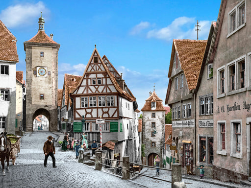 Rothenburg ob der Tauber - Ploenlein um 1900 - CALVENDO Foto-Puzzle - calvendoverlag 29.99