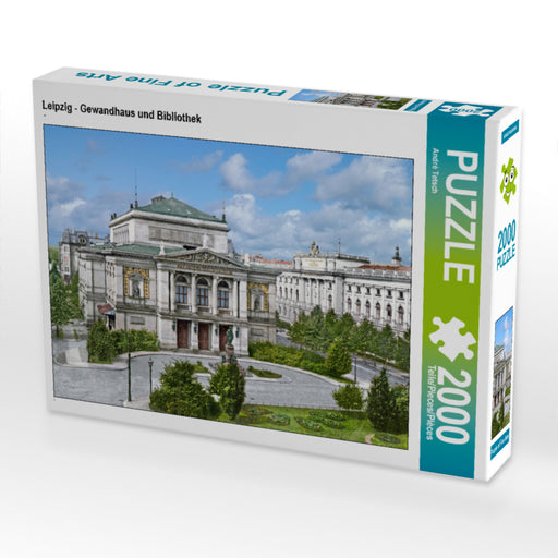 Leipzig - Gewandhaus und Bibliothek - CALVENDO Foto-Puzzle - calvendoverlag 29.99