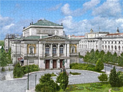 Leipzig - Gewandhaus und Bibliothek - CALVENDO Foto-Puzzle - calvendoverlag 29.99