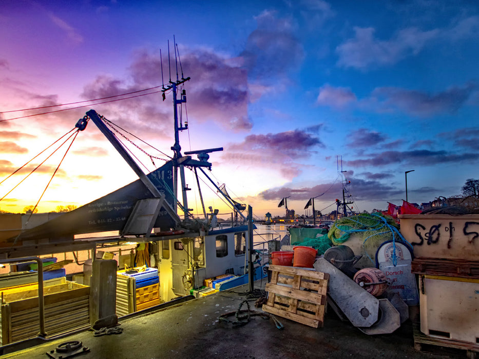 Fischereihafen am Morgen - CALVENDO Foto-Puzzle - calvendoverlag 29.99
