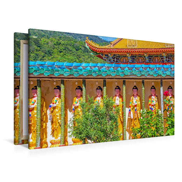 Premium Textil-Leinwand Premium Textil-Leinwand 120 cm x 80 cm quer Buddhas