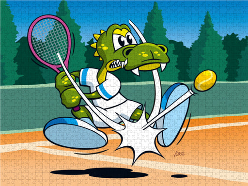 Tennis Krokodil! - CALVENDO Foto-Puzzle - calvendoverlag 29.99