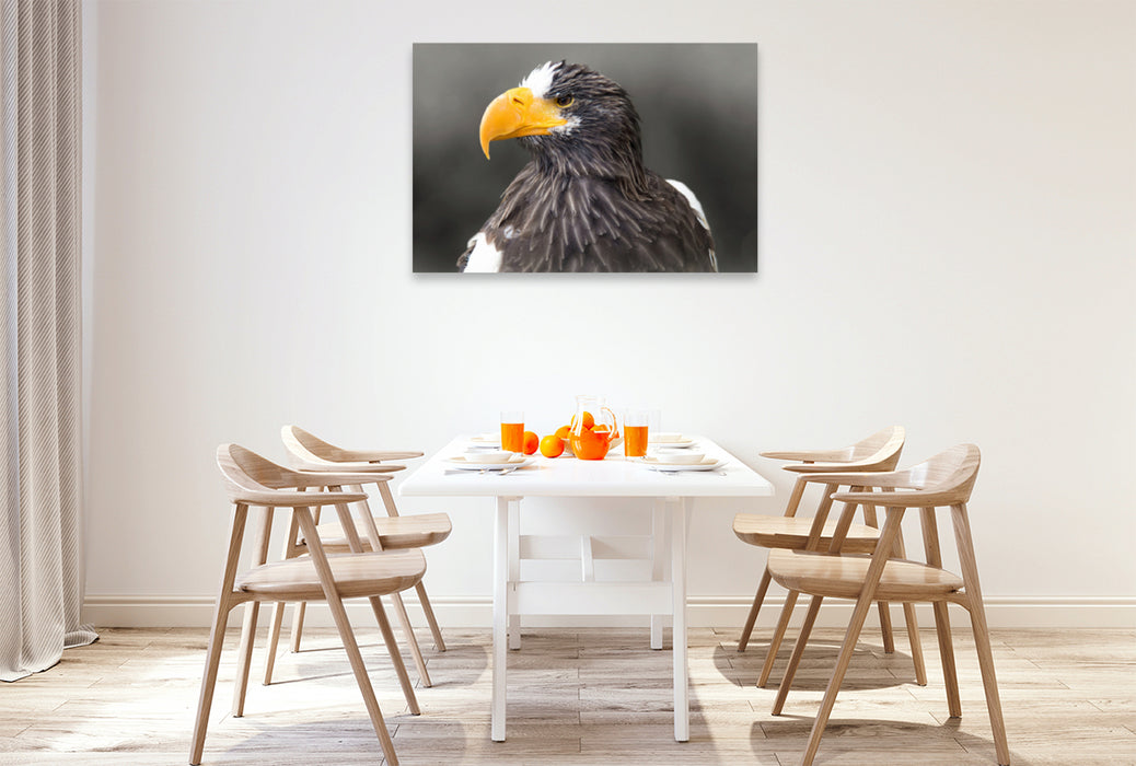 Premium textile canvas Premium textile canvas 120 cm x 80 cm landscape giant sea eagle 