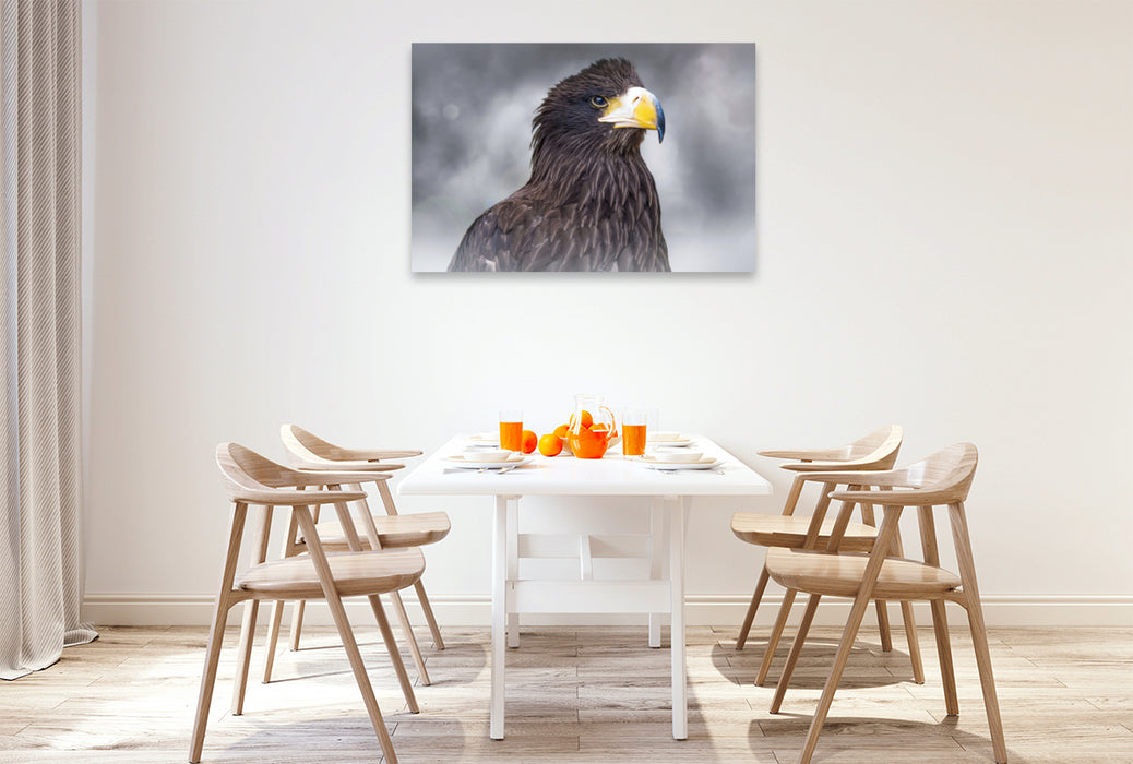 Premium textile canvas Premium textile canvas 120 cm x 80 cm landscape sea eagle 