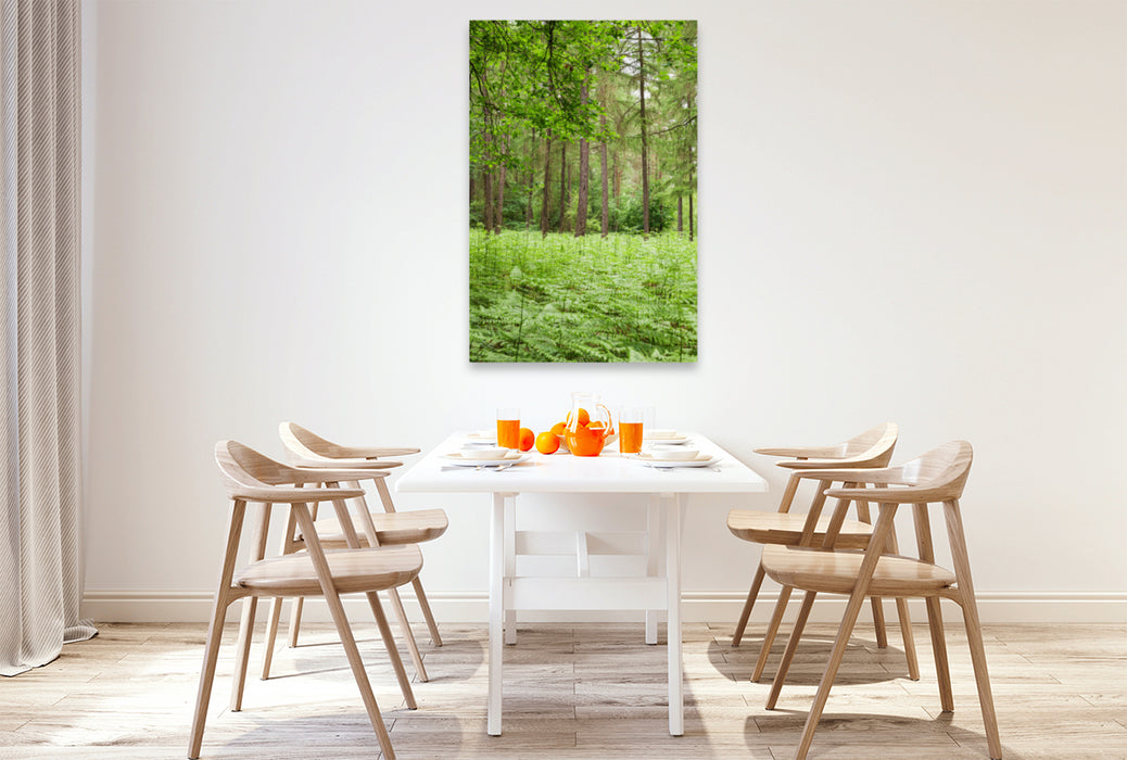 Premium textile canvas Premium textile canvas 80 cm x 120 cm high Eifel - Green energy for forest bathing. 