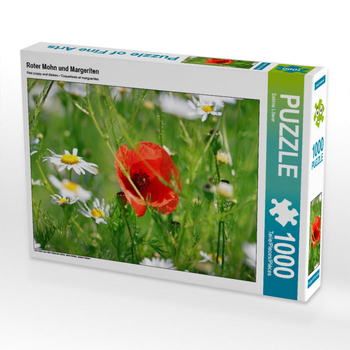 Roter Mohn und Margeriten - CALVENDO Foto-Puzzle - calvendoverlag 29.99