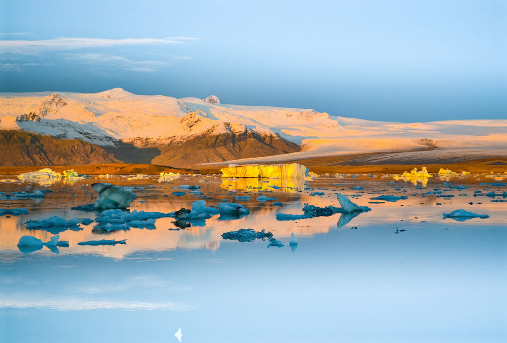 Premium textile canvas Premium textile canvas 120 cm x 80 cm landscape Jökulsárlón, Iceland 